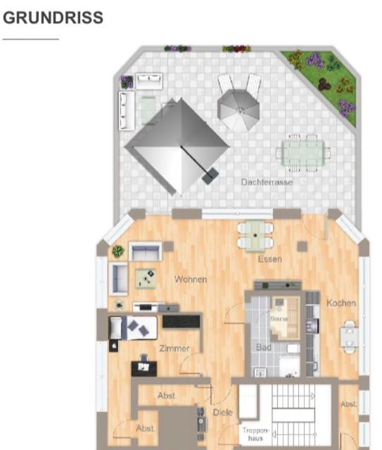 Im Herzen Von Wiesdorf- Blick Auf Das Bayer-Kreuz -Appartement Mit 2 Schlafzimmern-Fuer 3 Personen -Zentral Gelegen - Friedrich Ebert Platz 5A , 4Te Etage - Dachterrasse Und Sauna - Kaution Pflicht - Leverkusen Exterior photo